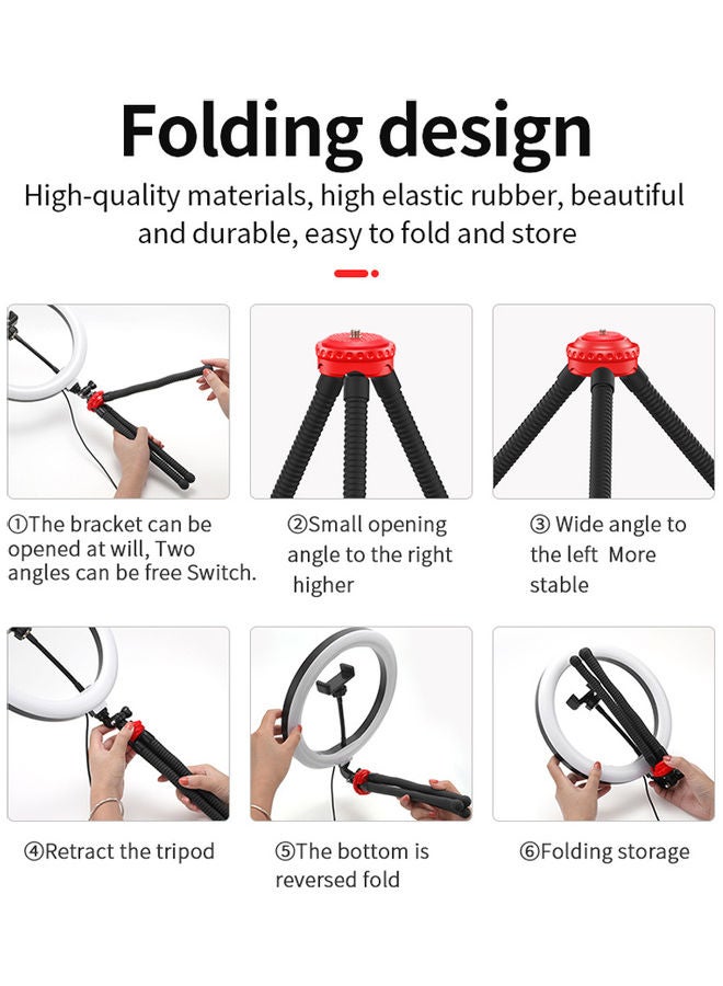 Generic - Three Color Ring Light Set with Octopus Shaped Tripod Black - Image 1