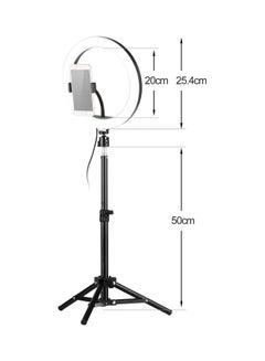 Generic LED Ring Light Photography Lamp Set with Tripod Black  - Image 4