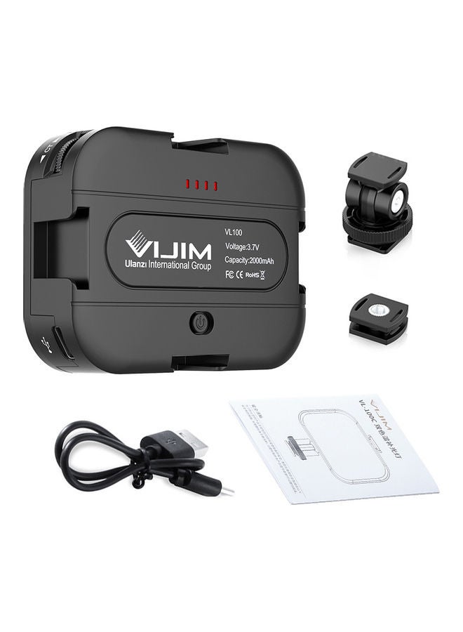 في جيم مصباح LED صغير لتصوير الفيديو طراز VL100C أسود - Image 2