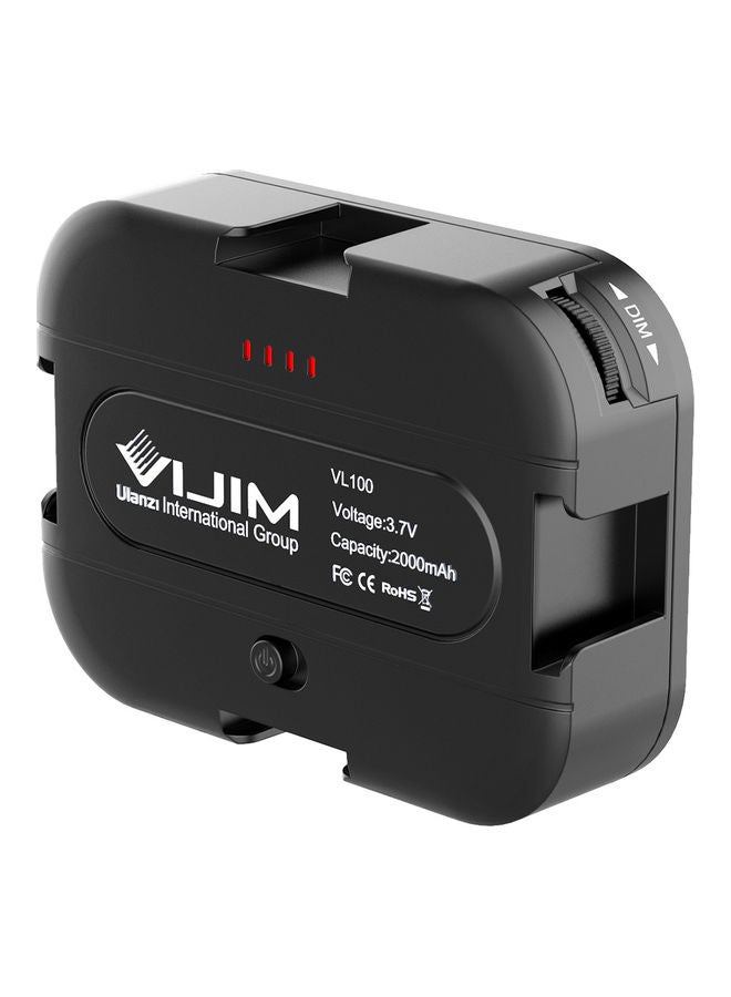 في جيم مصباح LED صغير لتصوير الفيديو طراز VL100C أسود - Image 4