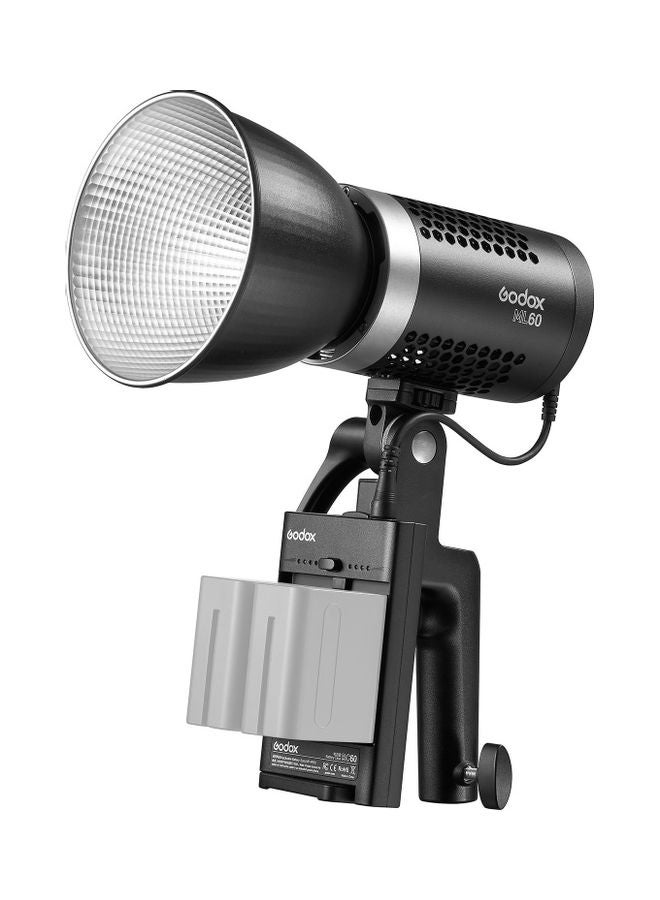 Godox - ML60 Portable Studio LED Light Portrait Photography Fill Light with Grip Carry Bag Black - Image 1