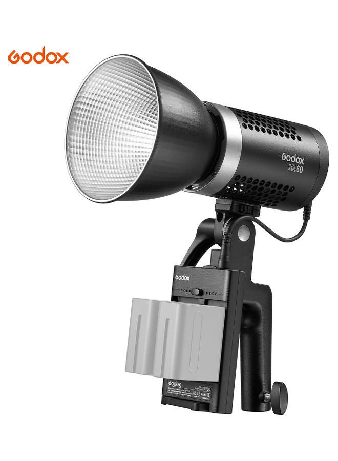 Godox - ML60 Portable Studio LED Light Portrait Photography Fill Light with Grip Carry Bag Black - Image 1