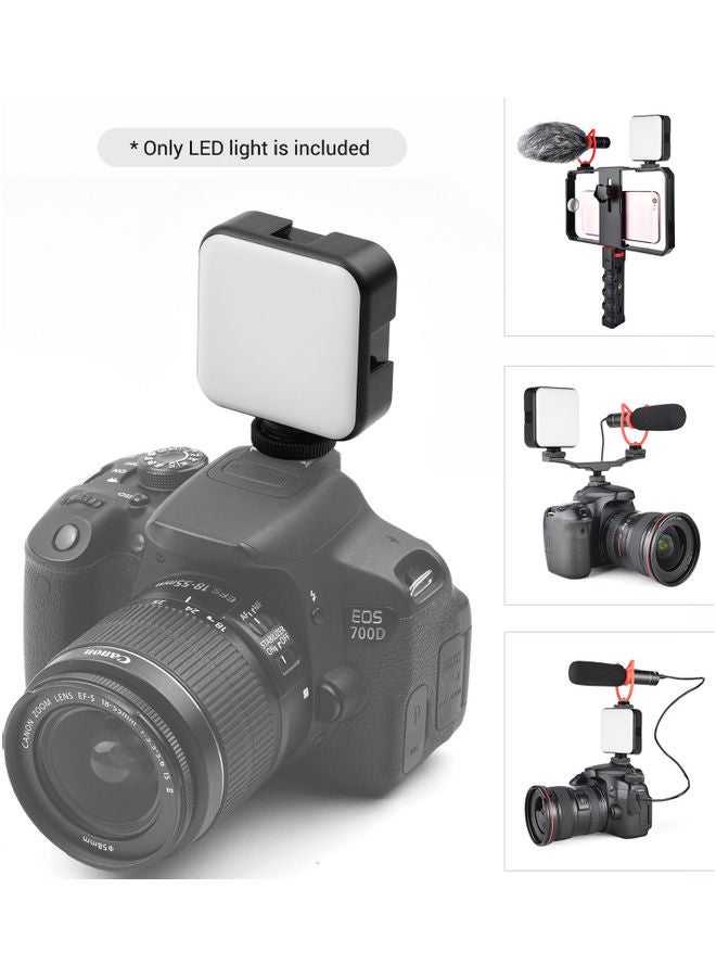 أندوير مصباح LED صغير لتصوير الفيديو مزود بوحدة تثبيت طراز W36 أسود - Image 2