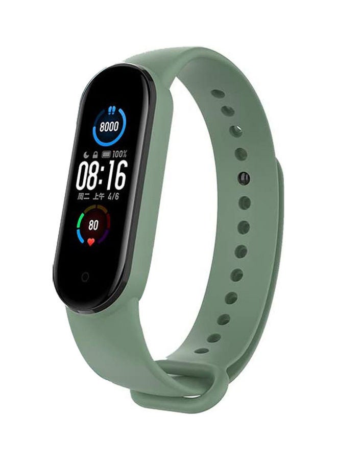 إينيكس حزام بديل من السيليكون الناعم لجهاز Xiaomi Mi Band 5 أخضر - Image 1