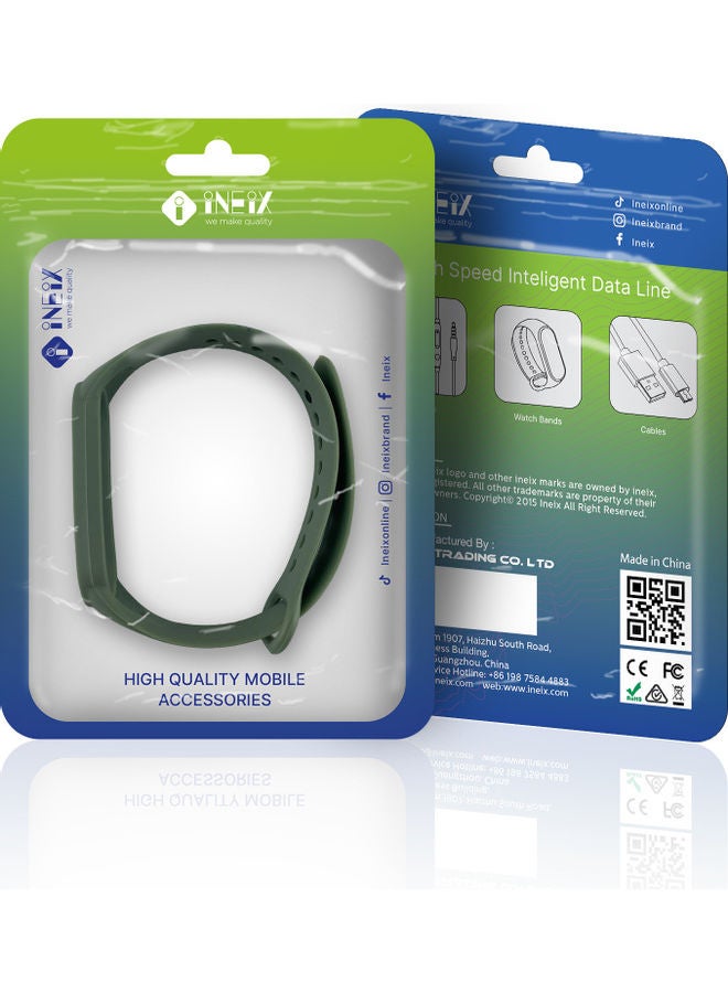 إينيكس حزام بديل من السيليكون الناعم لجهاز Xiaomi Mi Band 5 أخضر - Image 3