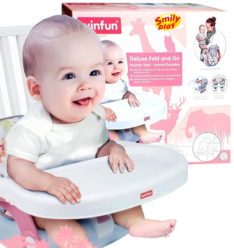 WinFun Animal Paradise Deluxe Fold And Go Booster Seat  - Image 2