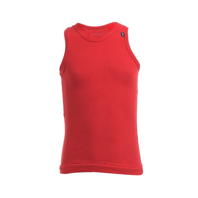 COTTONIL 3-Piece Cotton Sleeveless Derby Undershirts Set White/Blue/Red  - Image 4