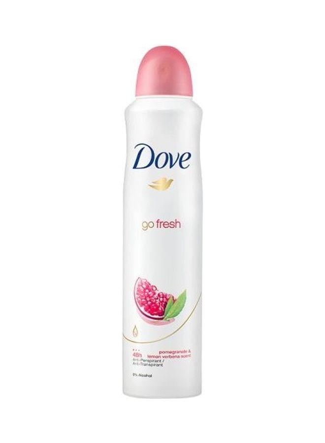 Dove Pomegranate And Lemon Verbena Go Fresh Anti-Perspirant Deodorant Spray Clear 250ml