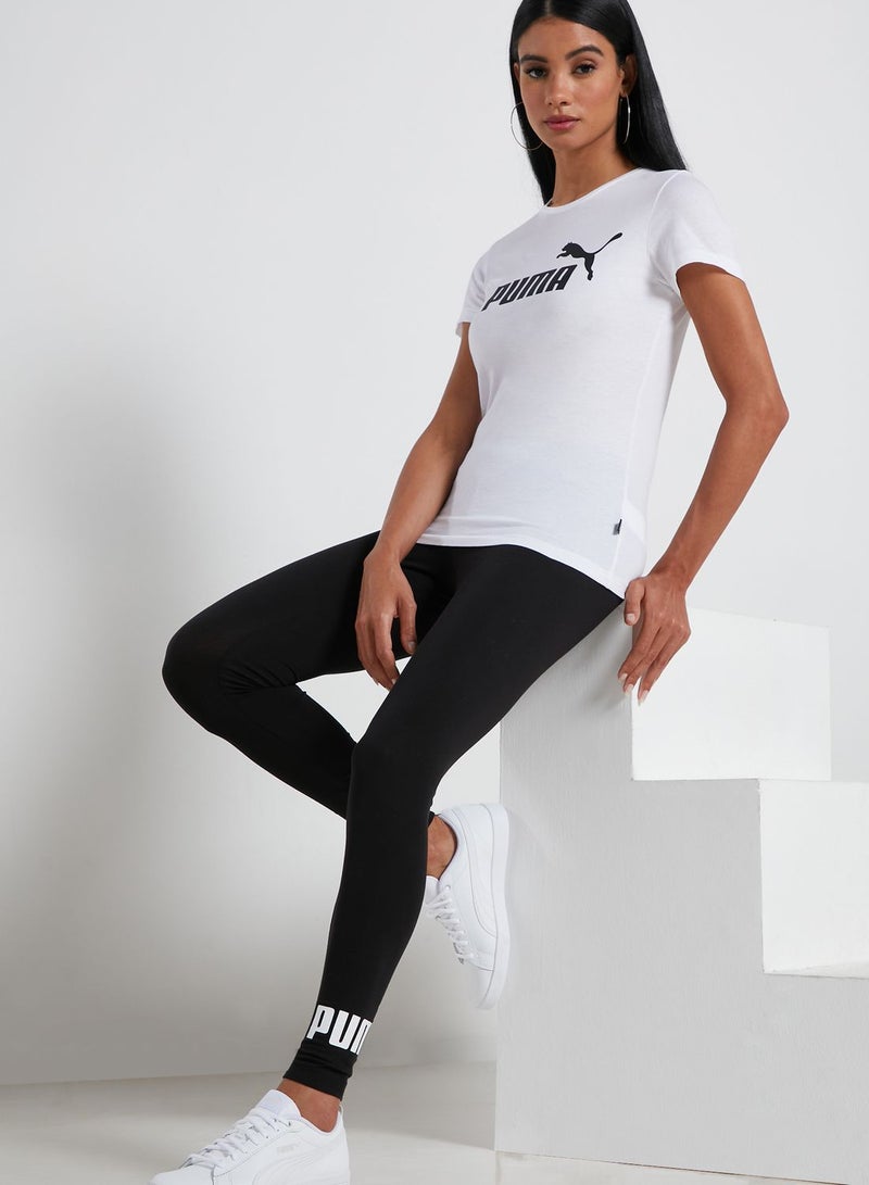 PUMA Elasticated Waistband Mid-Rise Legging Black - Image 1