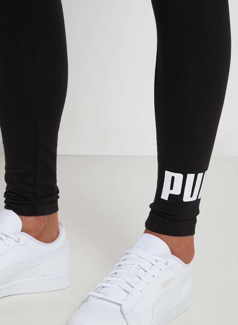 PUMA Elasticated Waistband Mid-Rise Legging Black - Image 4