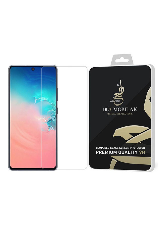 Dl3 موبيلك لاصقة حماية للشاشة من الزجاج المقوى لهاتف سامسونج جالاكسي S10 لايت شفاف 