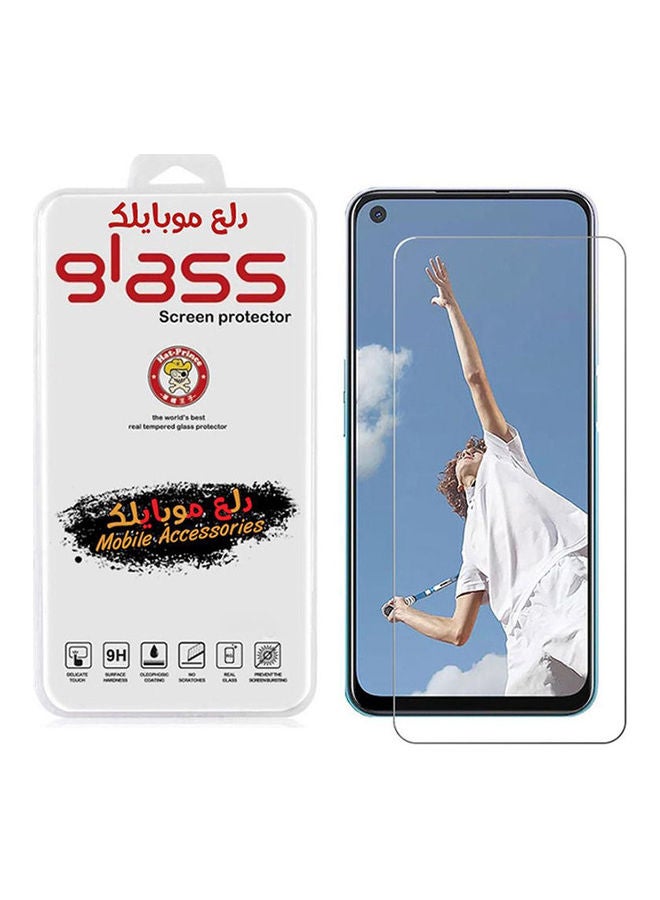 Dl3 موبيلك لاصقة حماية للشاشة من الزجاج المقوى لهاتف سامسونج جالاكسي A21s شفاف 