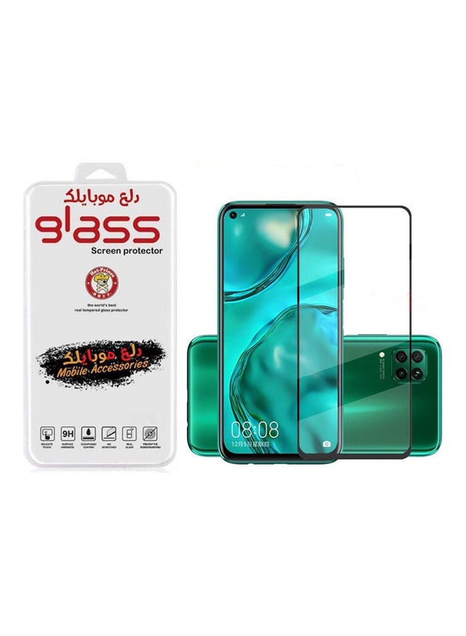 Dl3 موبيلك لاصقة حماية واقية كاملة للشاشة 5D بإطار أسود لهواوي نوفا 7i شفاف/أسود 