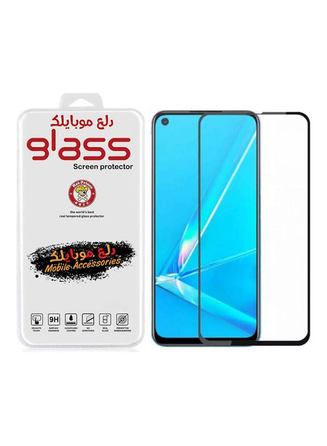 Dl3 موبيلك لاصقة حماية للشاشة بالكامل بحافة 5D وبإطار أسود لهاتف سامسونج جالاكسي A21s شفاف/ أسود 
