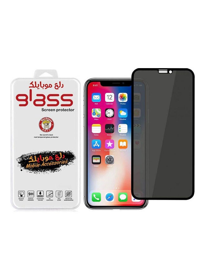 واقي شاشة للحفاظ على الخصوصية من الزجاج بالكامل لهاتف أبل آيفون 11 برو ماكس مقاس 6.5 بوصات أسود