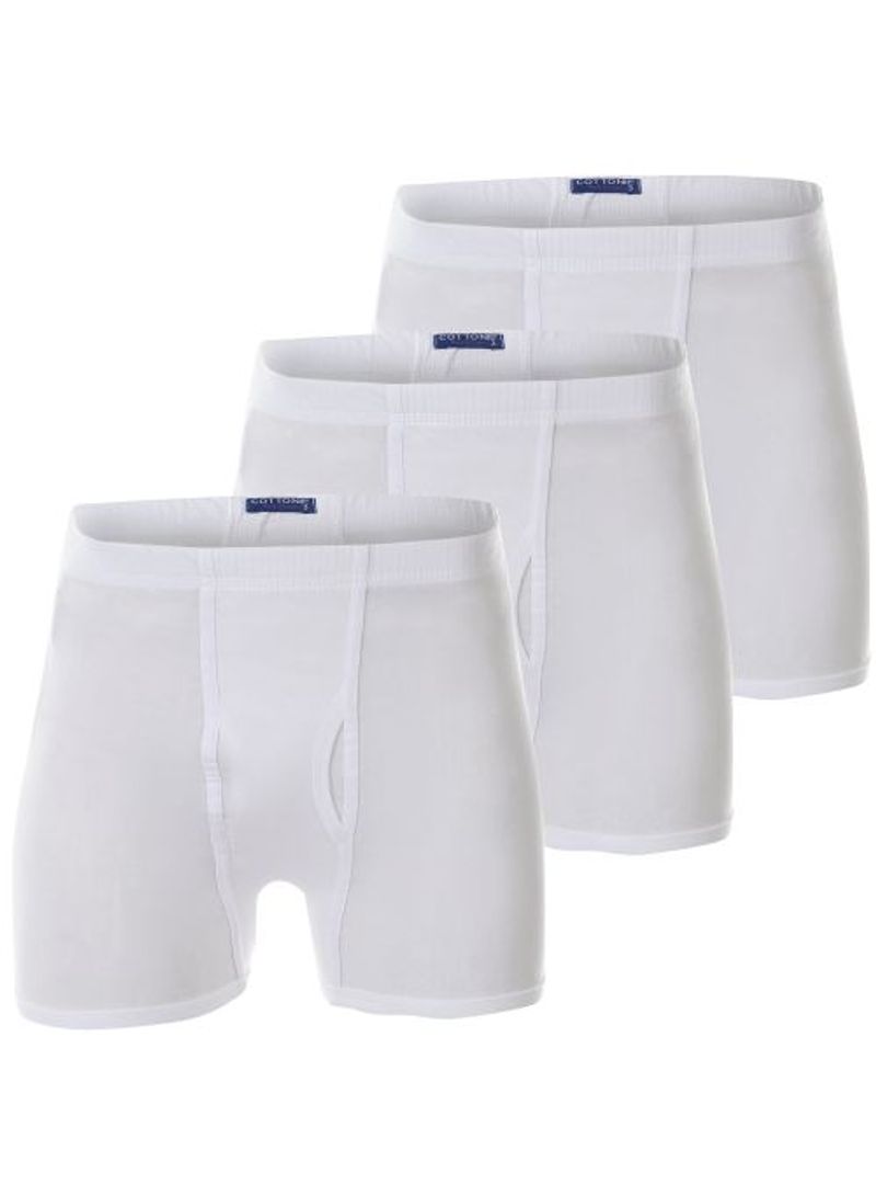 COTTONIL 3-Piece Cotton Underwear Short White - Image 1