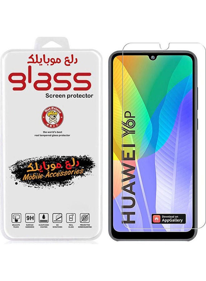 Dl3 موبيلك لاصقة حماية للشاشة من الزجاج المقوى لهاتف هواوي Y6P شفاف