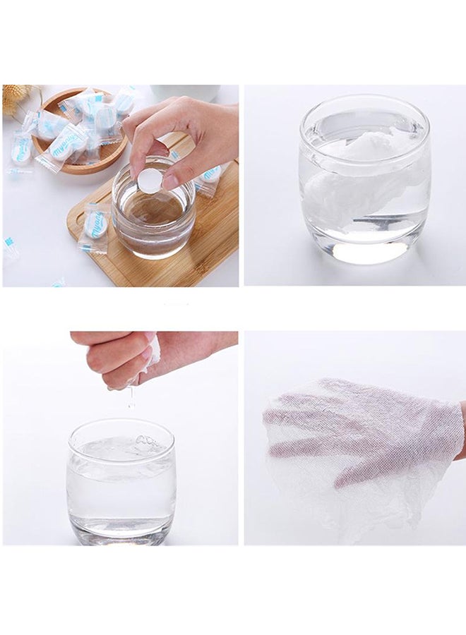 Myonly 100-Piece Disposable Portable Compressed Face Towel White 50grams - Image 2