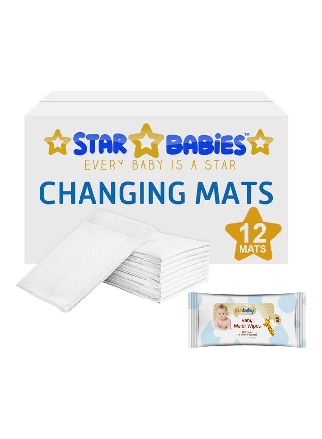 ستار بيبيز بساط تغيير الحفاضات للاستخدام مرة واحدة من 12 قطعة - Image 1