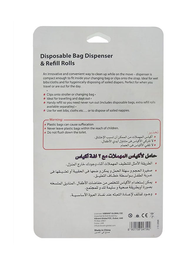 Pixie - 2-Piece Disposable Bag Dispenser With Refill Rolls - Image 1