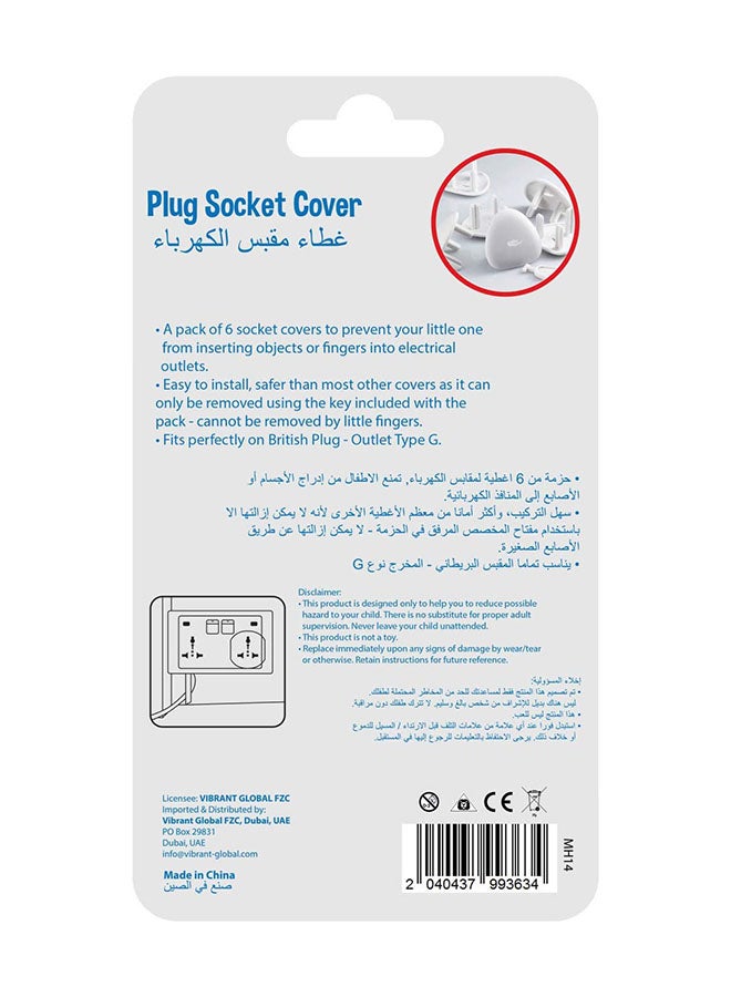 Pack Of 3 Plug Socket Covers, 6 Count