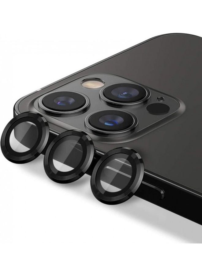 Camera Lens Protector Glass For iPhone 12 Pro Max black - Image 1