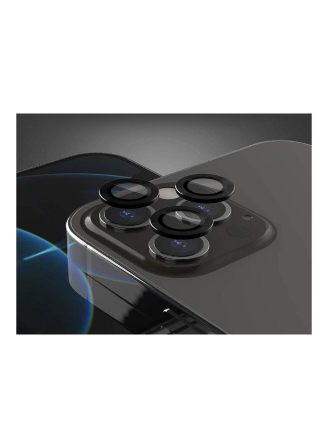 Camera Lens Protector Glass For iPhone 12 Pro Max black - Image 4