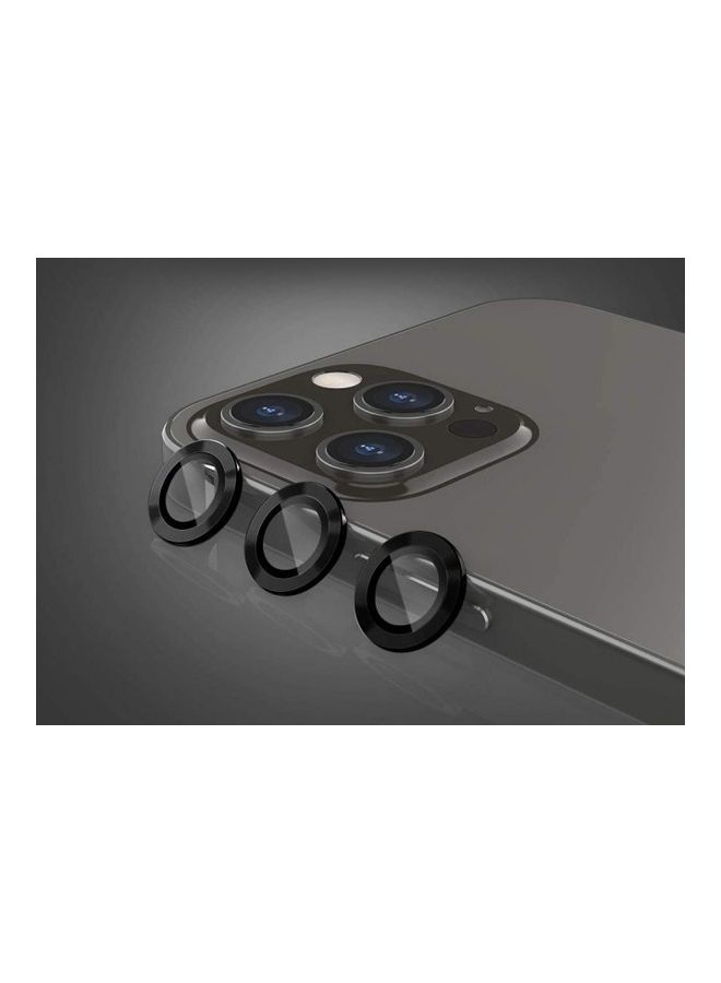 Camera Lens Protector Glass For iPhone 12 Pro Max black - Image 5
