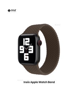 Braided Solo Loop Stretchable Replacement Strap For Apple Watch Brown