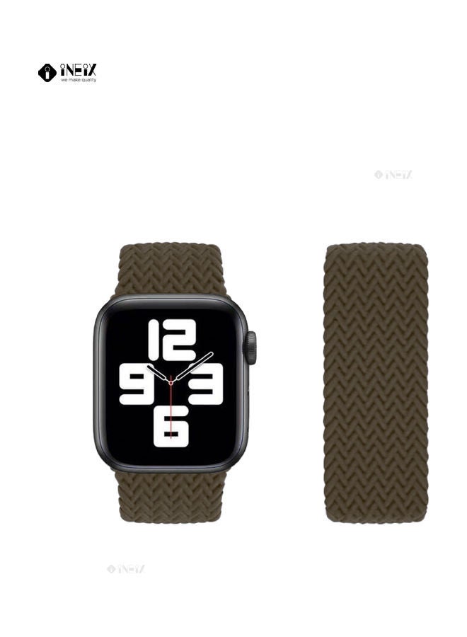 INEIX - Braided Solo Loop Stretchable Replacement Strap For Apple Watch Brown - Image 1