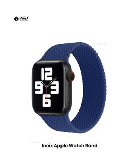 INEIX Braided Solo Loop Stretchable Replacement Strap For Apple Watch Blue  - Image 1