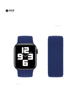 INEIX Braided Solo Loop Stretchable Replacement Strap For Apple Watch Blue  - Image 2