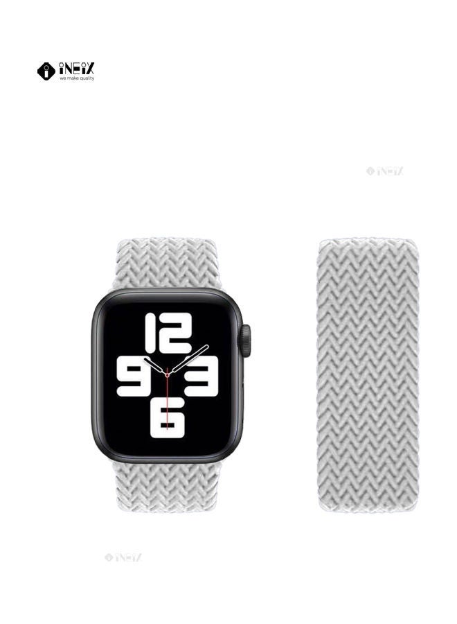 INEIX - Braided Solo Loop Stretchable Replacement Strap For Apple Watch Grey - Image 1