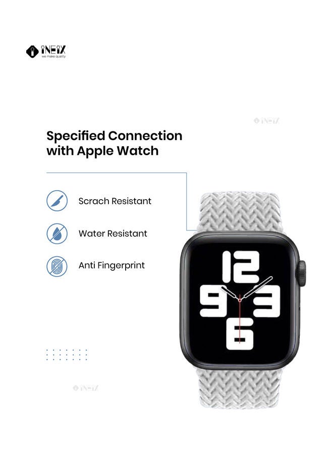 INEIX - Braided Solo Loop Stretchable Replacement Strap For Apple Watch Grey - Image 1