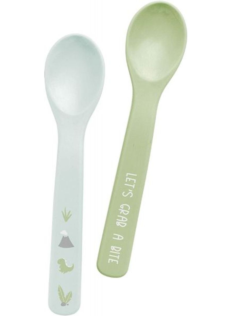 ستيفن جوزيف طقم ملاعق دينو من السيليكون مكون من قطعتين