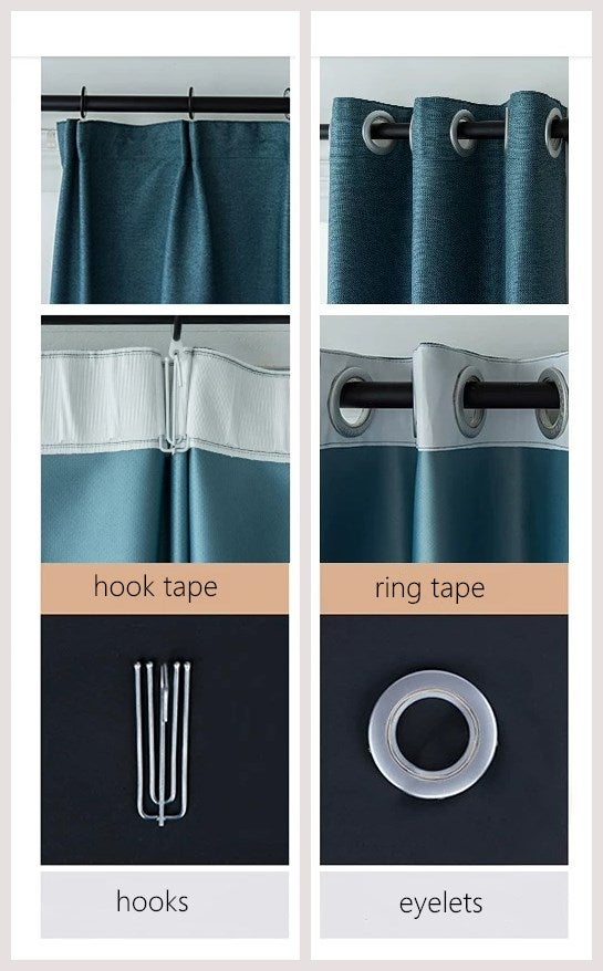 Generic - Full Blackout Curtains For Bedroom Pink 300x270cm - Image 1