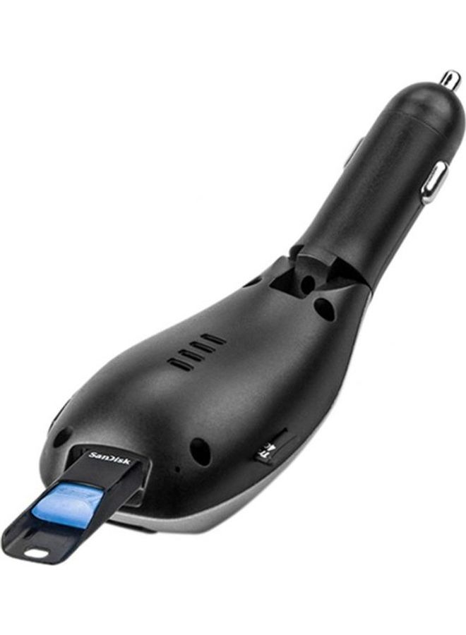 Bluetooth Hands Free Car FM Transmitter Player With USB Charger blhz Silver/Black - Image 4