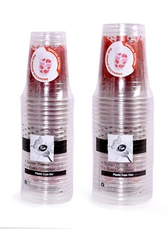 Fun 25-Piece Valentine Disposable Cup Red/Clear  - Image 2