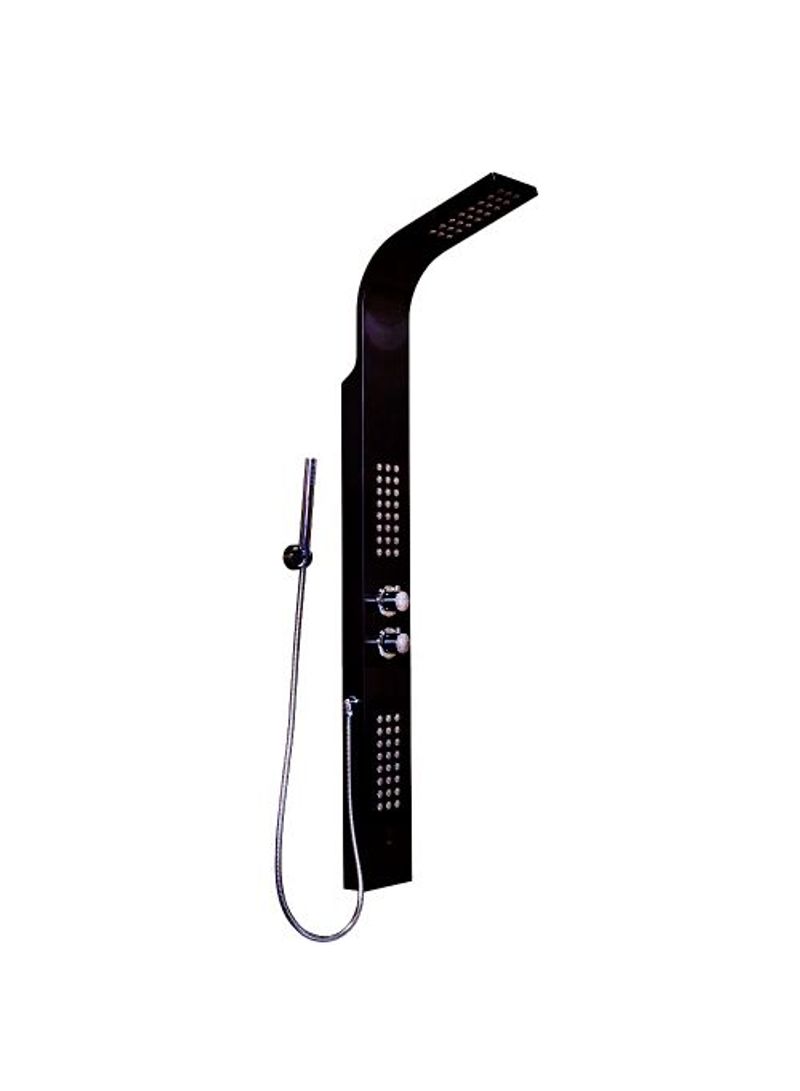 Stainless Steel Shower And Bath Unit Set silver/black