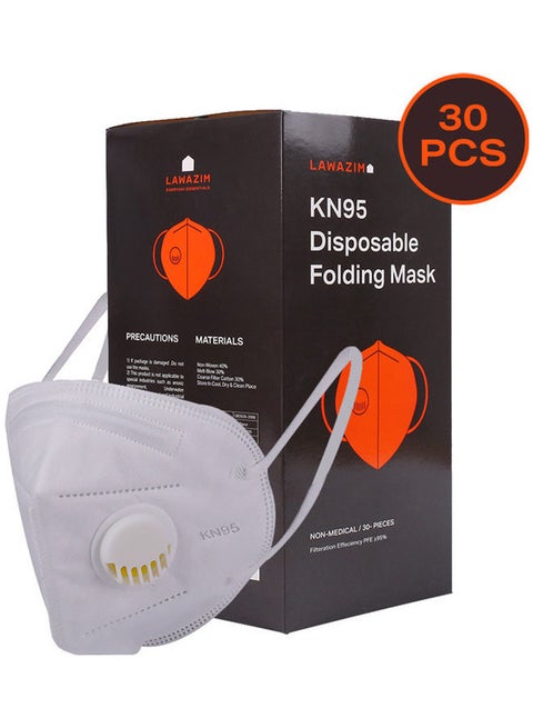 30-Piece KN95 Face Mask with Filter Set