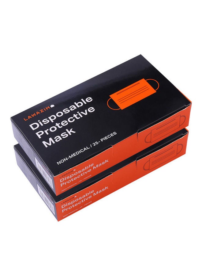 LAWAZIM Face Mask With Elastic Earloop, 25-Piece, Pack Of 2  - Image 1