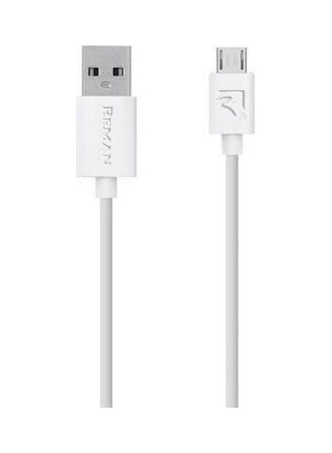 ريمان كابل مزامنة وشحن بمنفذ USB أبيض - Image 1