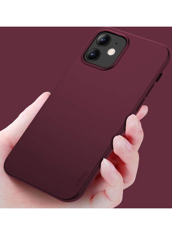 X-level TPU case for iphone 12 mini unpack Wine Red - Image 3