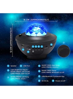 Bluetooth Night Projector Light With Remote Black/Blue 16 x 12cm - v1610339362/N43634857A_4