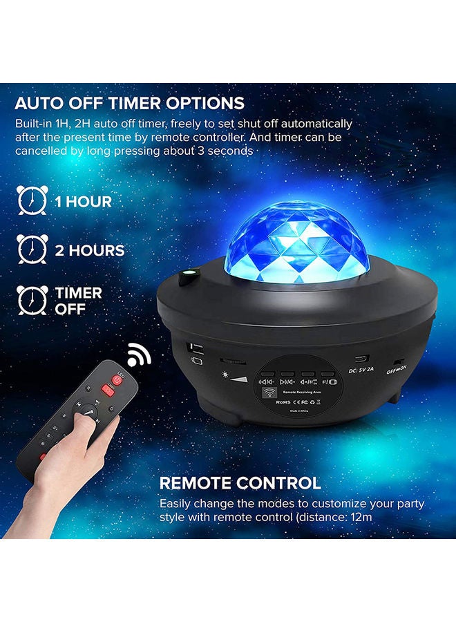 Cool Baby - Bluetooth Night Projector Light With Remote Black/Blue 16 x 12cm - Image 1