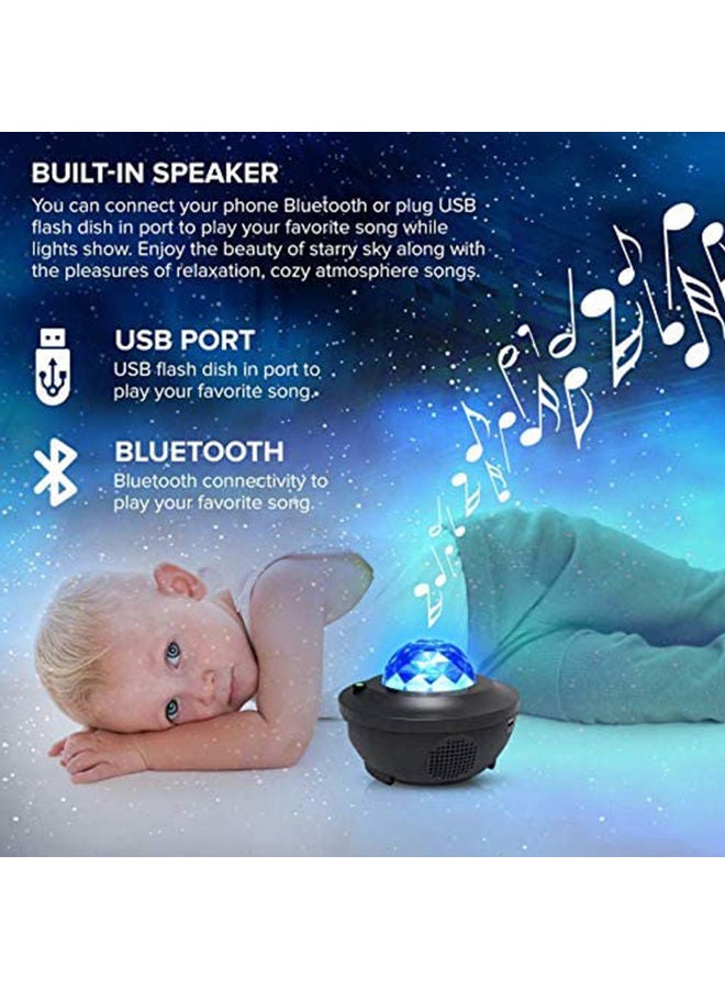 Cool Baby - Bluetooth Night Projector Light With Remote Black/Blue 16 x 12cm - Image 1