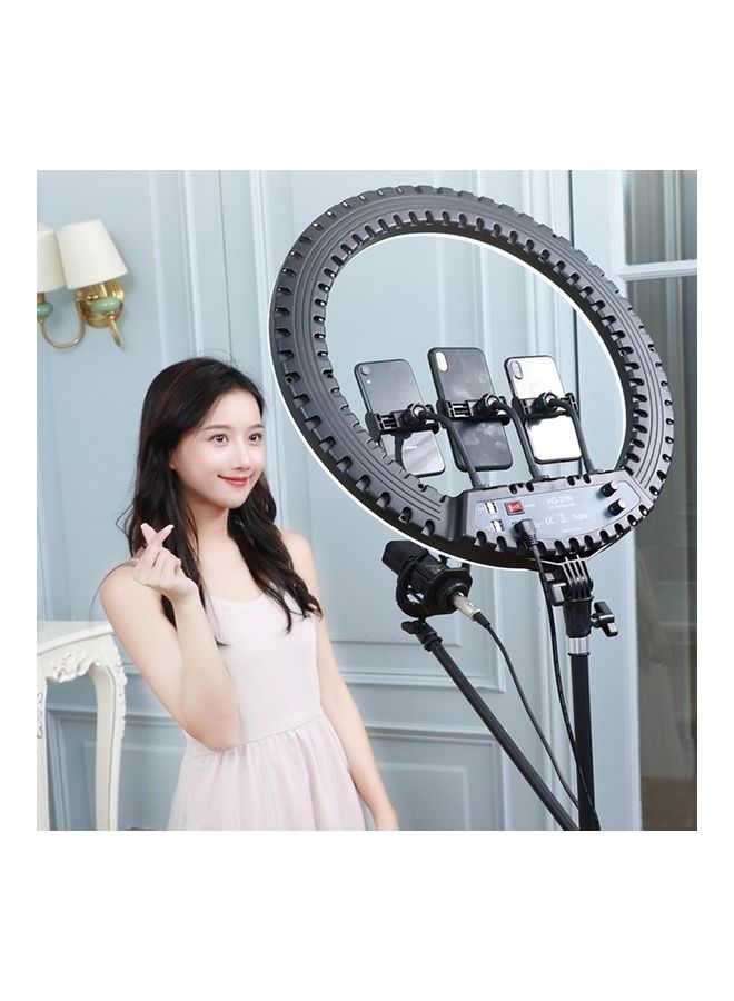 LED Tripod Mount Ring Light Black - Image 3