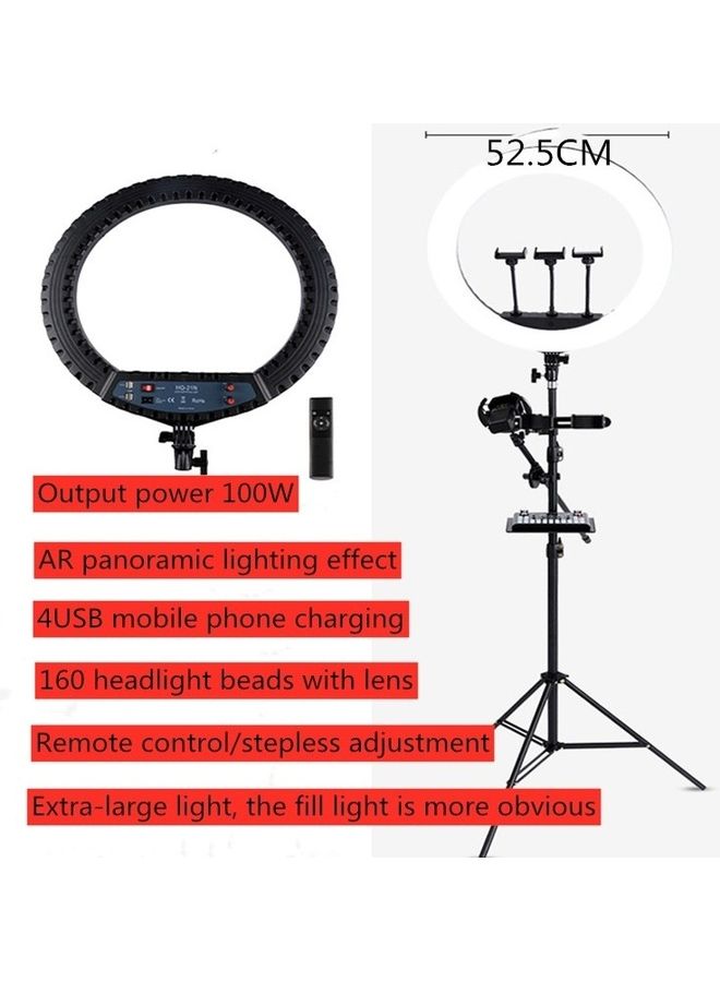 LED Tripod Mount Ring Light Black - Image 4