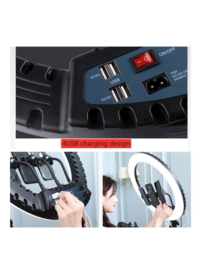 LED Tripod Mount Ring Light Black - Image 5