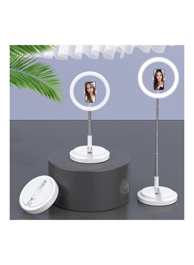 Usams Telescopic Folding LED Ring Light White  - Image 1